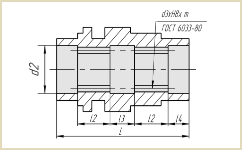 чертеж полого вала вертикального редуктора