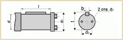Чертеж цилиндрического вала редуктора РК