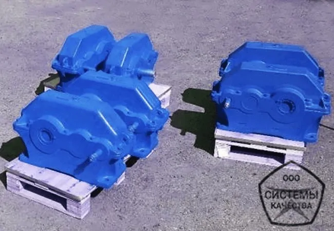 Цилиндрический редуктор Ц2У-125 31,5 с конусными валами