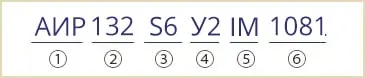 розшифровка маркування АИР132S6У2 АИР 132S6 У3 IM1081