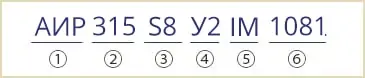 расшифровка маркировки АИР315S8У2 АИР 315 S8 У3 IM1081