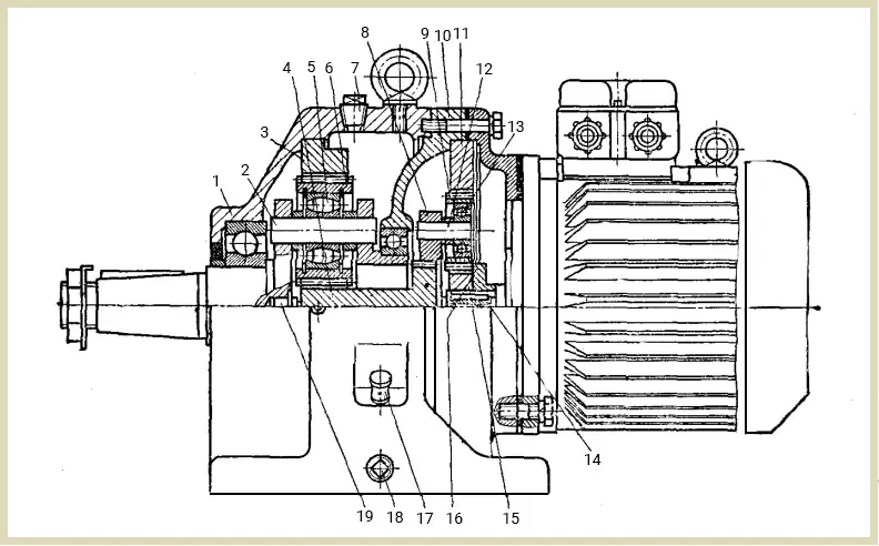 Схема та конструкція мотор-редуктора 3мп-100 змп-100