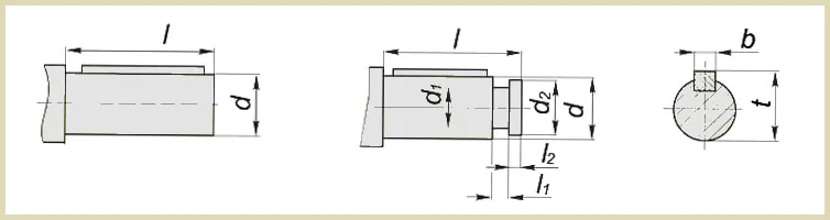 чертеж валов Мотор-редуктора МПО2М-15