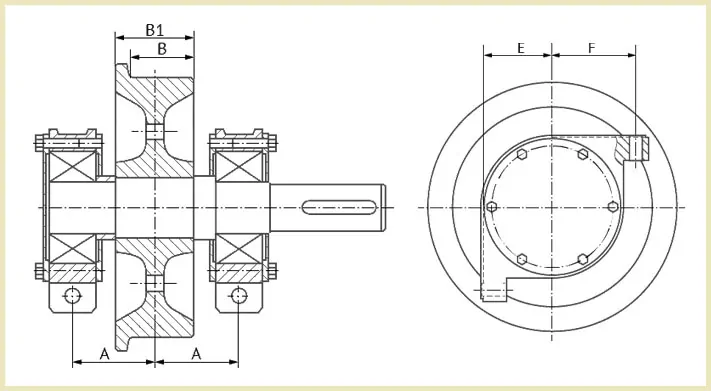 колесо крановое к1р 320х80 в сборе