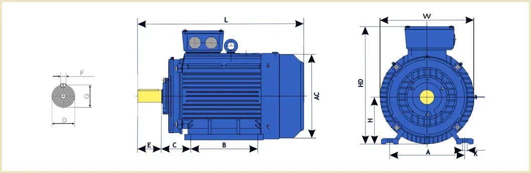 Креслення асинхронного електродвигуна АИС