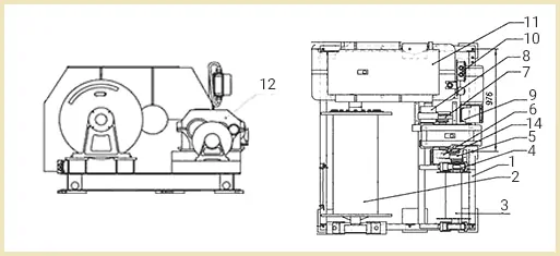 Улаштування маневрової лебідки креслення