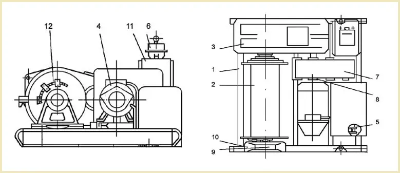 Устройство тяговой лебедки чертеж