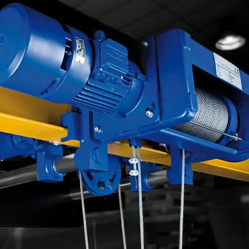 Підвісний вантажний ел тельфер двошвидкісний з продольним ходом