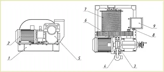 Габаритные размеры лебедки ЛОК-3,5 чертеж