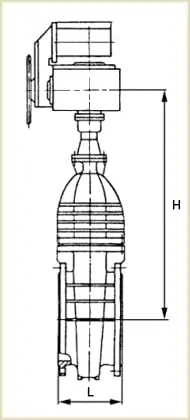 засувка 30ч925бр габаритні розміри та діаметри креслення