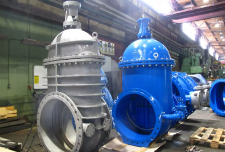 Засувка ДУ1400 сталева для опалення клинова