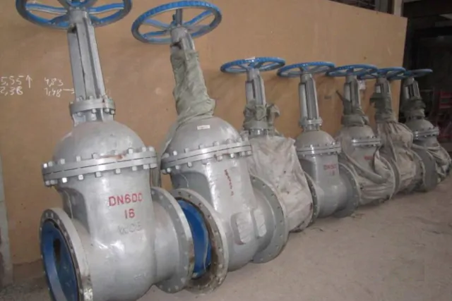 Засувка дводискова ду 600 мм ручна фланцева