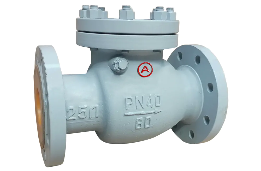 Клапан обратный 19с53нж поворотный стальной фото