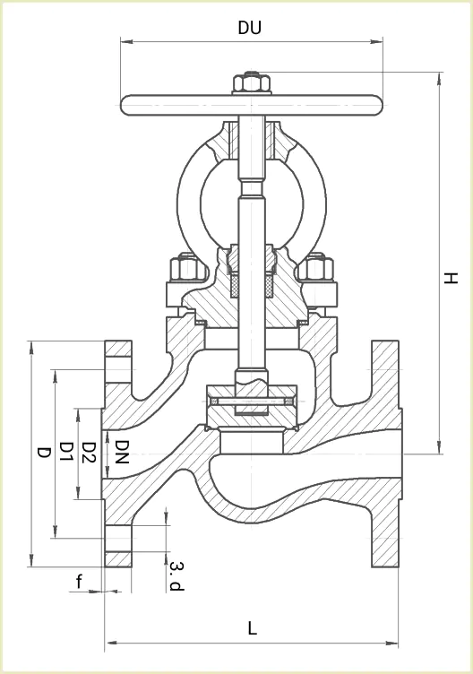 Вентиль 15с65нж чертеж