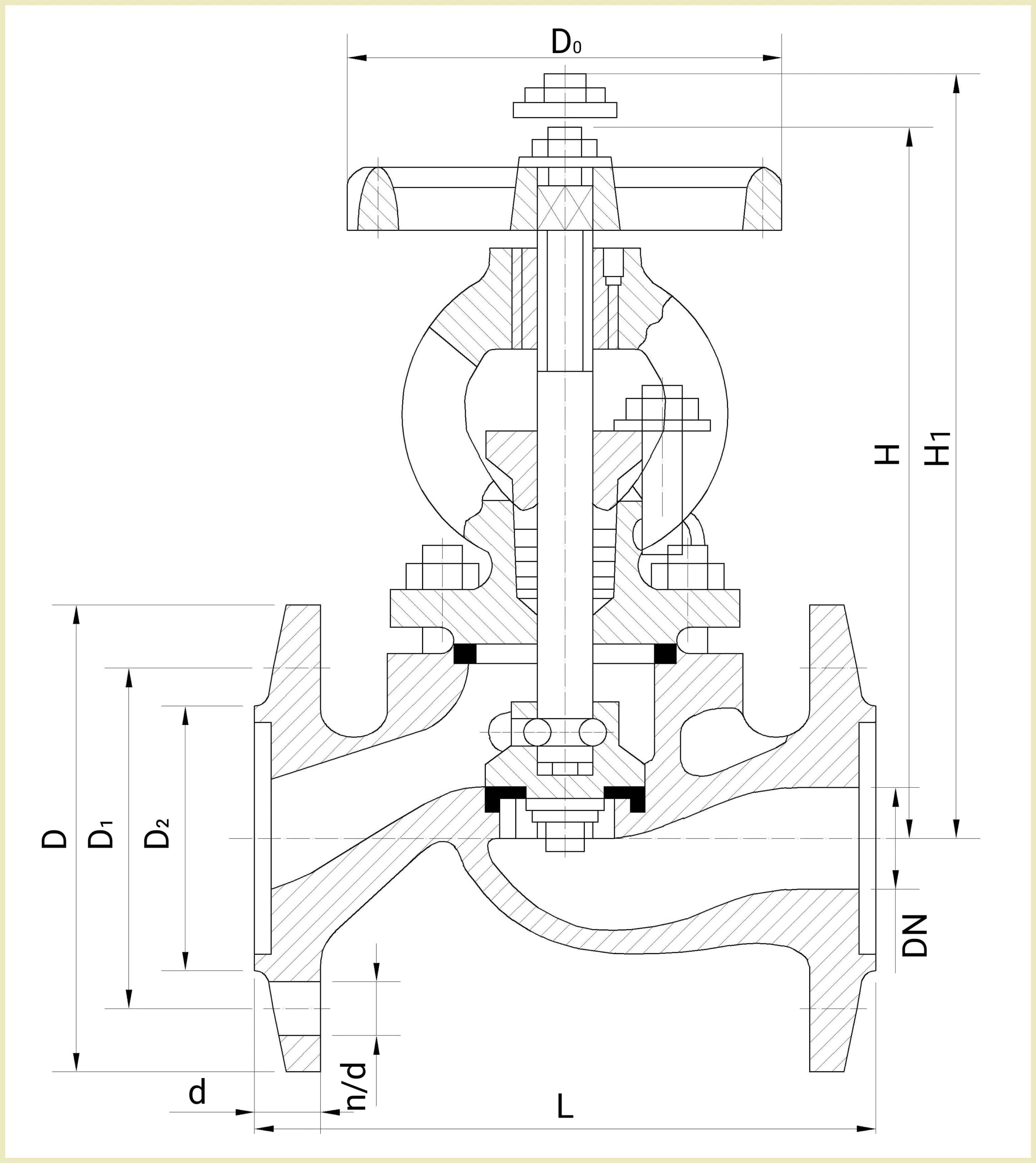 Вентиль 15кч16п креслення