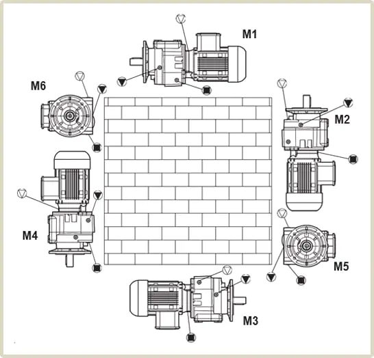 Фланцевый цилиндрический мотор-редуктор