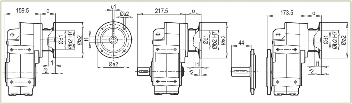 Присоединительные размеры фланца под электродвигатель